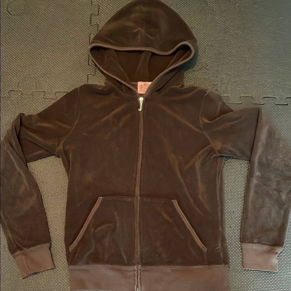 Juicy Couture Brown Velour Hoodie